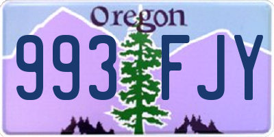OR license plate 993FJY