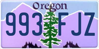 OR license plate 993FJZ