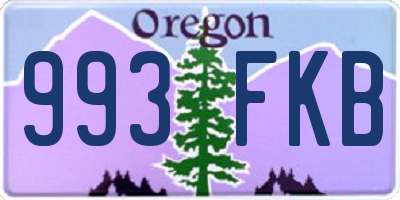 OR license plate 993FKB