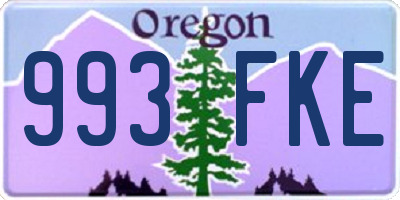 OR license plate 993FKE