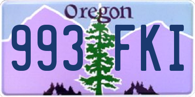 OR license plate 993FKI