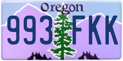 OR license plate 993FKK