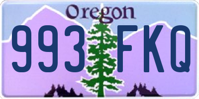 OR license plate 993FKQ