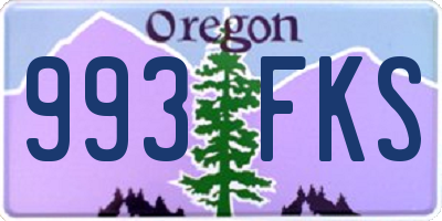 OR license plate 993FKS