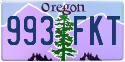 OR license plate 993FKT