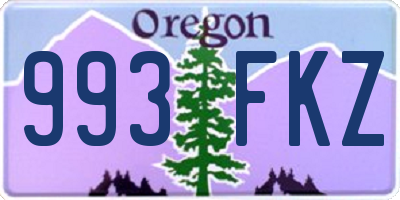 OR license plate 993FKZ