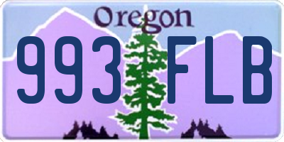 OR license plate 993FLB