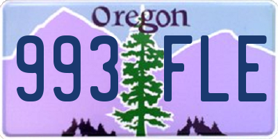 OR license plate 993FLE