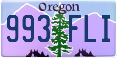 OR license plate 993FLI