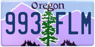 OR license plate 993FLM
