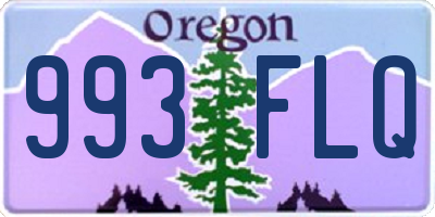 OR license plate 993FLQ
