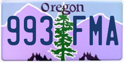 OR license plate 993FMA