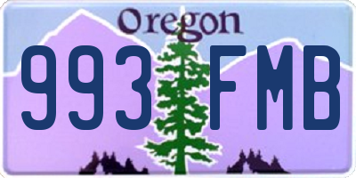 OR license plate 993FMB