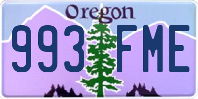 OR license plate 993FME
