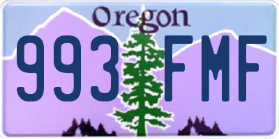 OR license plate 993FMF