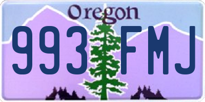 OR license plate 993FMJ