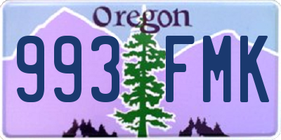 OR license plate 993FMK