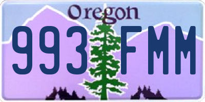 OR license plate 993FMM