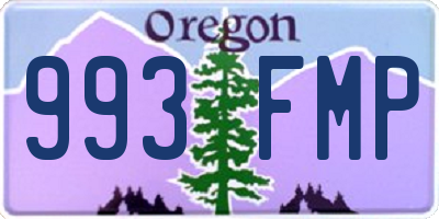 OR license plate 993FMP