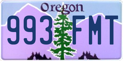 OR license plate 993FMT