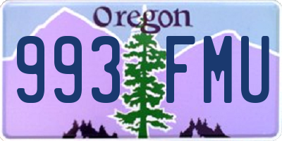 OR license plate 993FMU