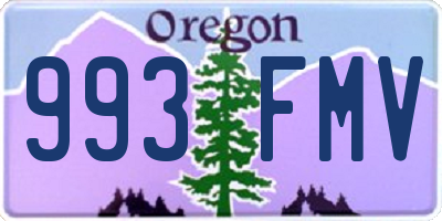 OR license plate 993FMV