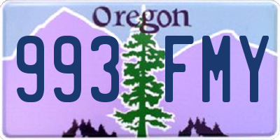 OR license plate 993FMY