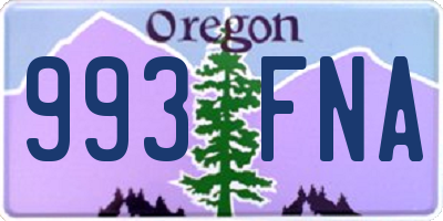 OR license plate 993FNA