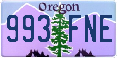 OR license plate 993FNE