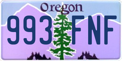 OR license plate 993FNF