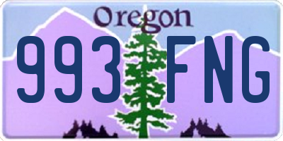 OR license plate 993FNG