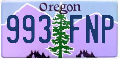 OR license plate 993FNP