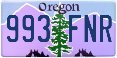 OR license plate 993FNR