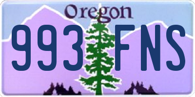 OR license plate 993FNS