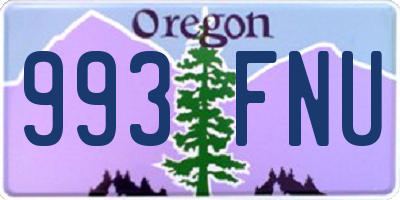 OR license plate 993FNU