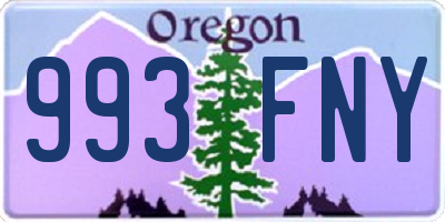 OR license plate 993FNY