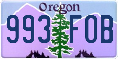 OR license plate 993FOB