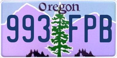 OR license plate 993FPB