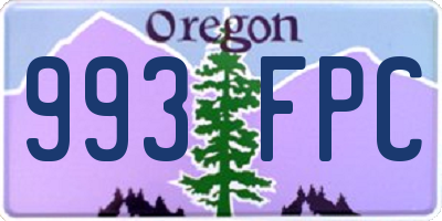 OR license plate 993FPC