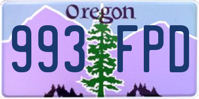 OR license plate 993FPD