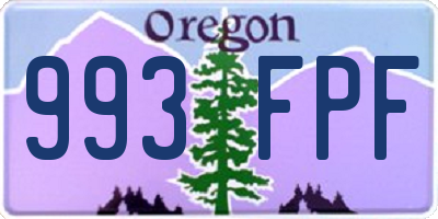 OR license plate 993FPF