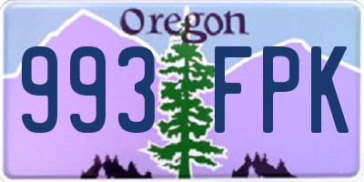 OR license plate 993FPK