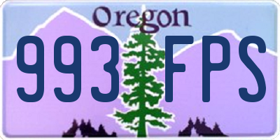 OR license plate 993FPS