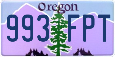 OR license plate 993FPT