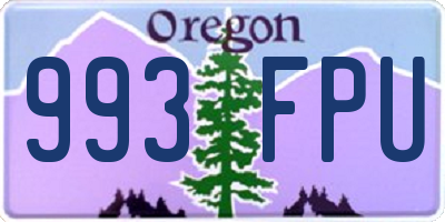 OR license plate 993FPU
