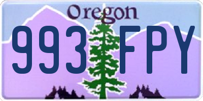 OR license plate 993FPY