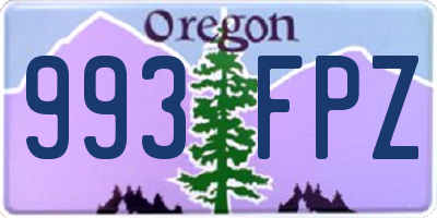 OR license plate 993FPZ