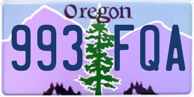 OR license plate 993FQA