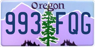 OR license plate 993FQG
