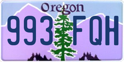 OR license plate 993FQH